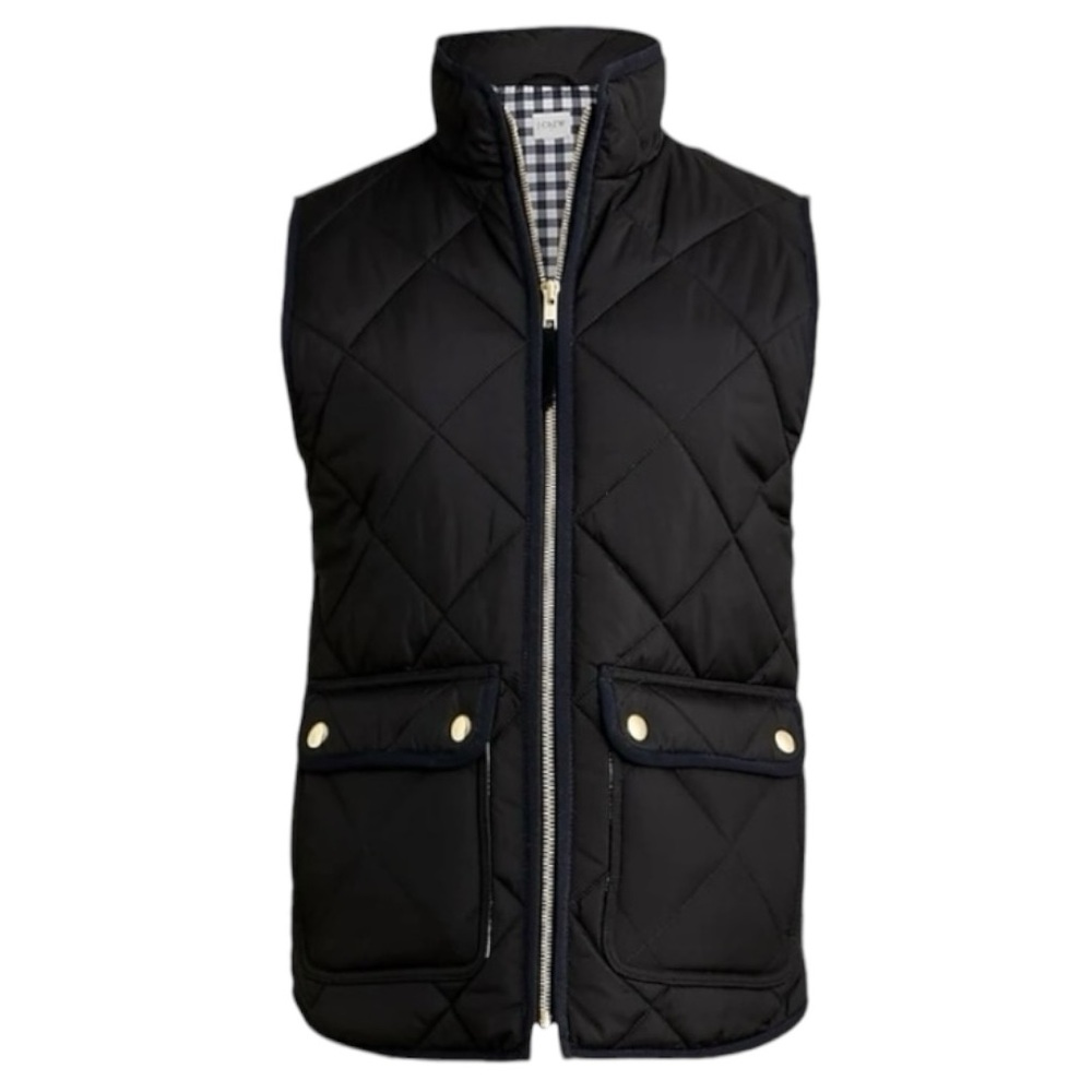 J. Crew Factory Black Quilted Vest